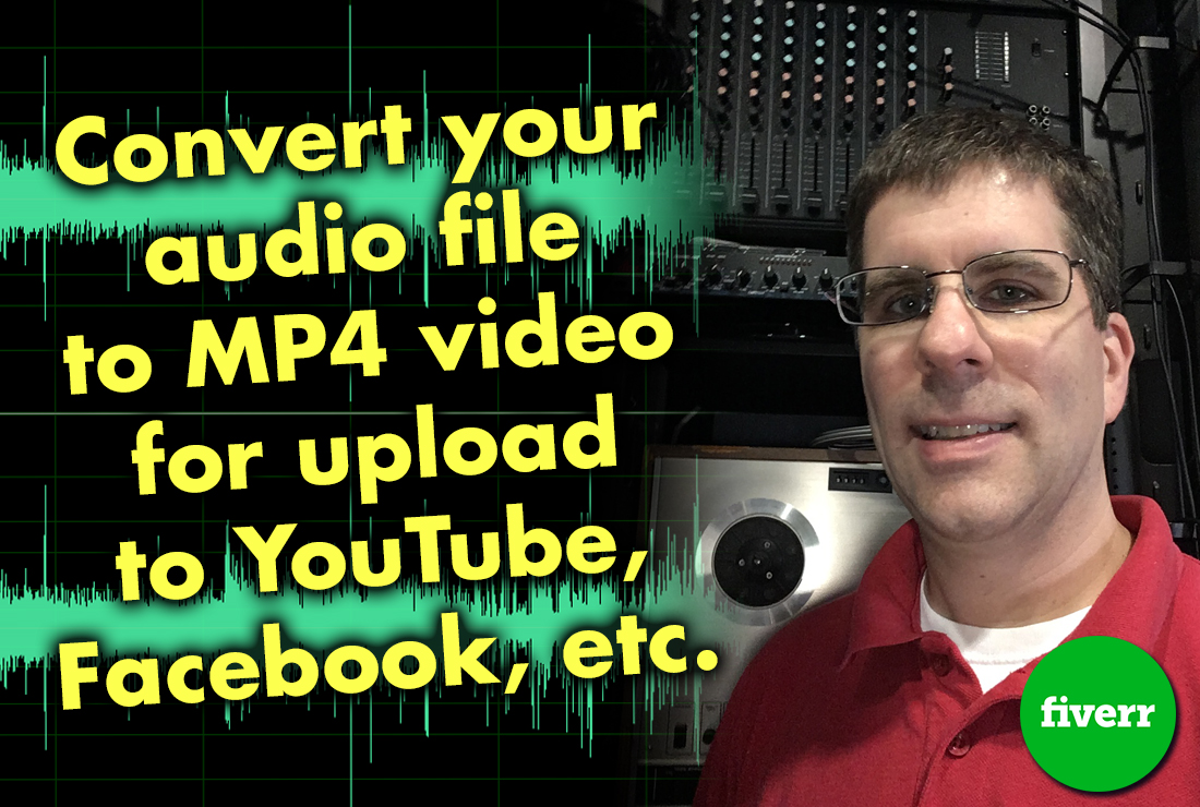I will convert your mp3 audio to mp4 video file for youtube, facebook or linkedin