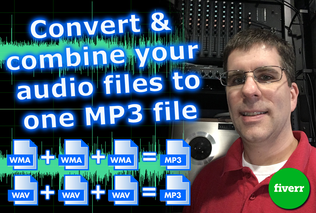 I will combine and convert multiple audio files to a single mp3 file